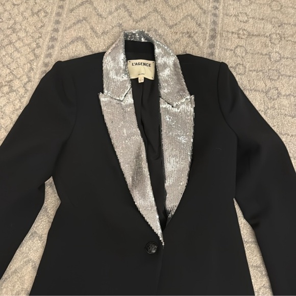 πHPπLagence clementine sequin lapel black blazer - Picture 7 of 11